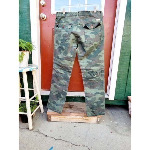 Sean John Green Camouflage Front Cargo Pockets‎ Men's Jeans Pants - Picture 3 of 10